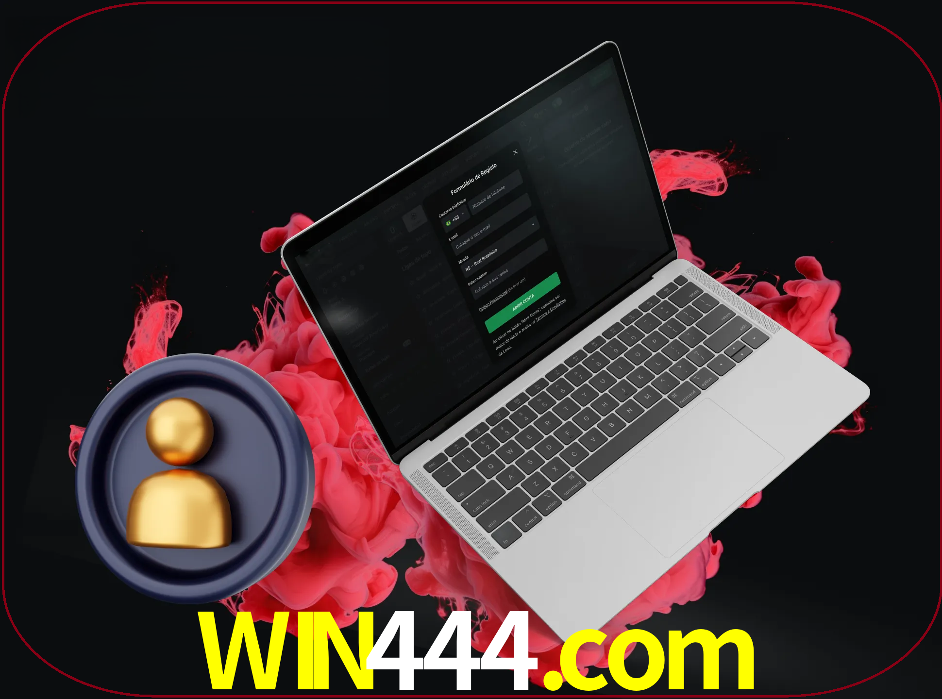 No cabeçalho do site win444, clique no botão que o levará a um formulário especial onde terá de introduzir as suas informações actuais.