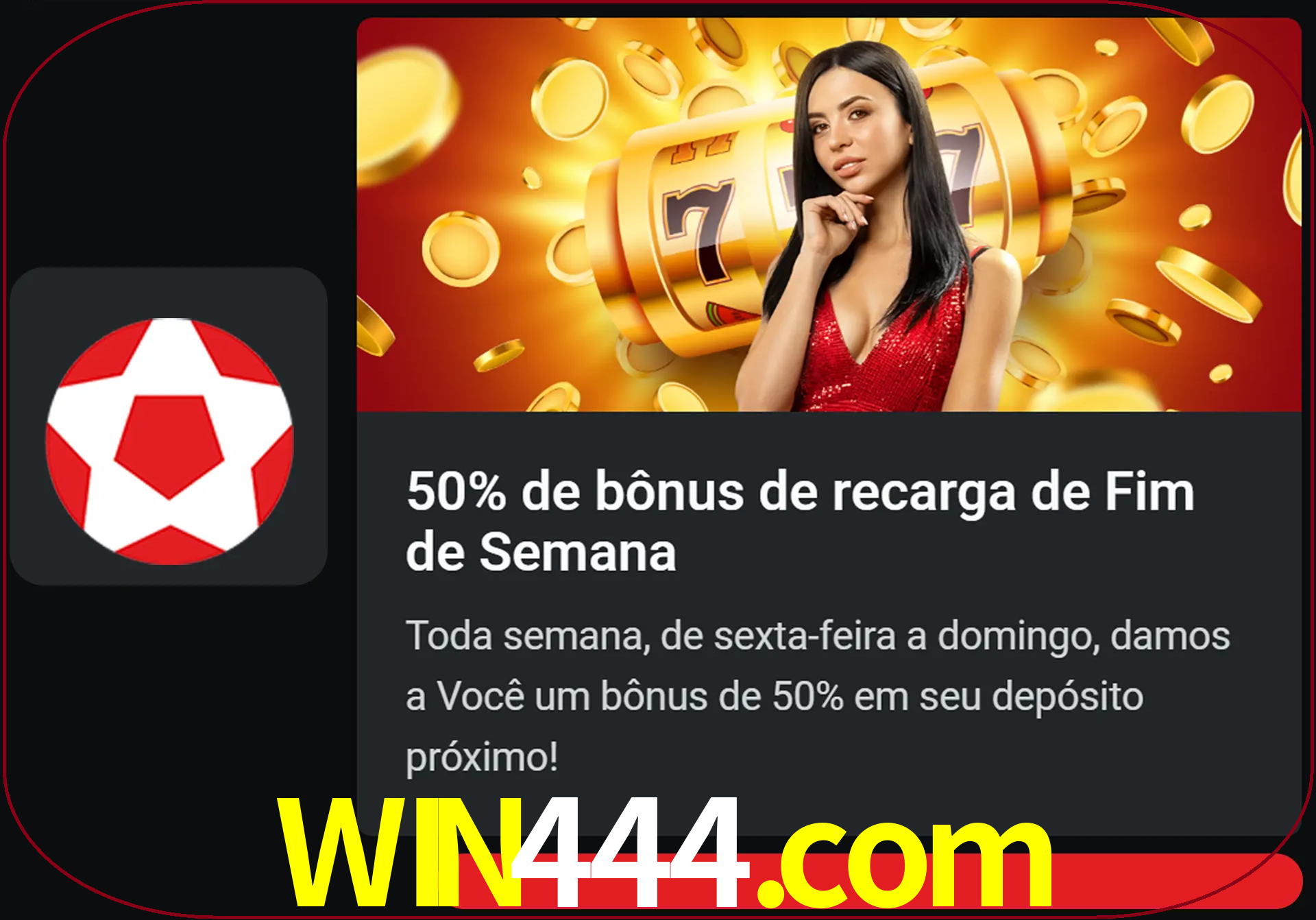 Volte a cada semana para receber novos bônus em dinheiro.